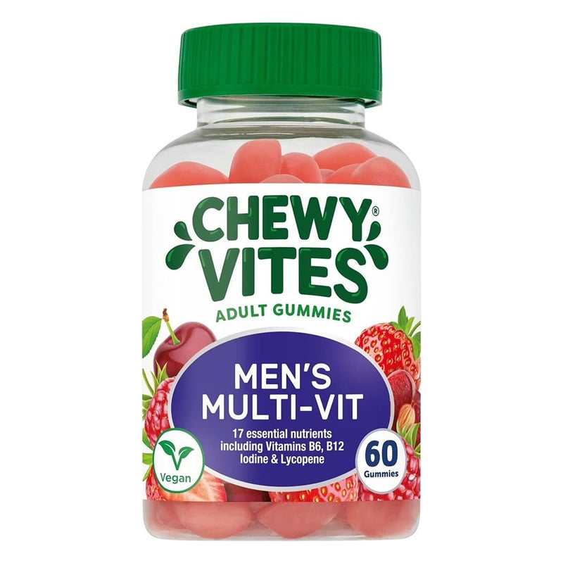 Chewy Vites Men's Multivitamin Supplement Adult Gummies, Pack of 60's Chewy Vites