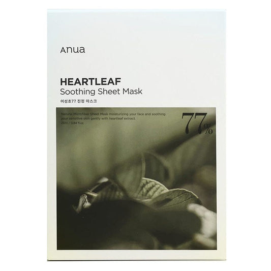 Anua Heartleaf 77% Soothing & Hydrating Face Sheet Mask For Sensitive Skin 25ml, Pack of 10's