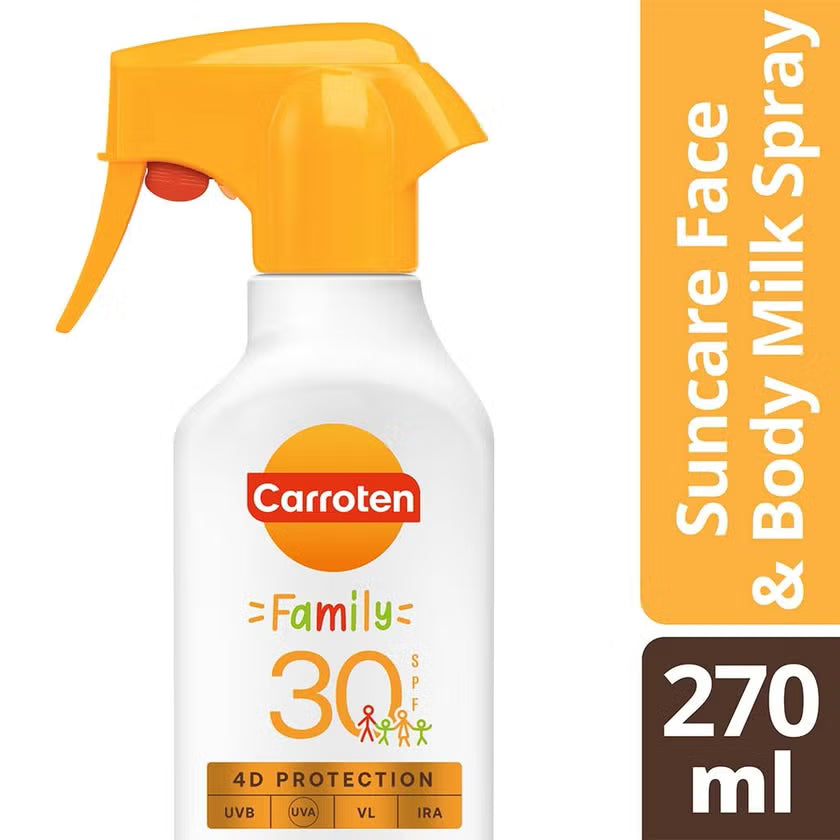 Carroten Family Suncare SPF30 Face & Body Milk Sunscreen Spray 270ml