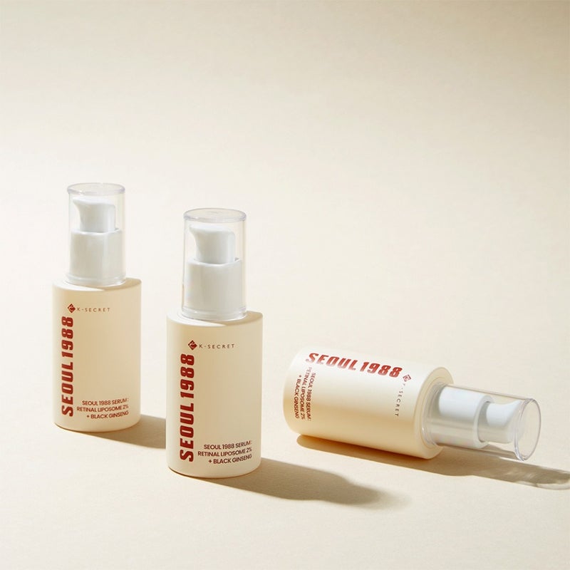 K-Secret Seoul 1988 With Retinal Liposome 2% + Black Ginseng Anti Aging Face Serum 30ml K-Secret