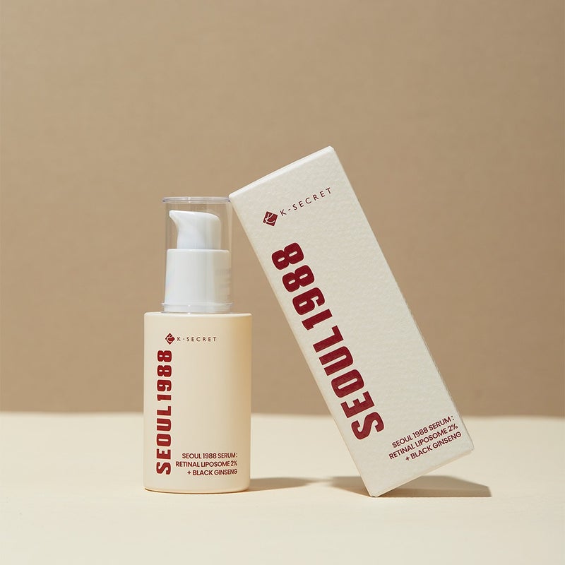 K-Secret Seoul 1988 With Retinal Liposome 2% + Black Ginseng Anti Aging Face Serum 30ml K-Secret