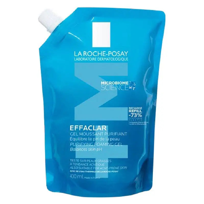 La Roche-Posay Effaclar Acne Foaming Purifying Gel Refill Pouch For Oily & Acne Prone Skin 400ml La Roche-Posay