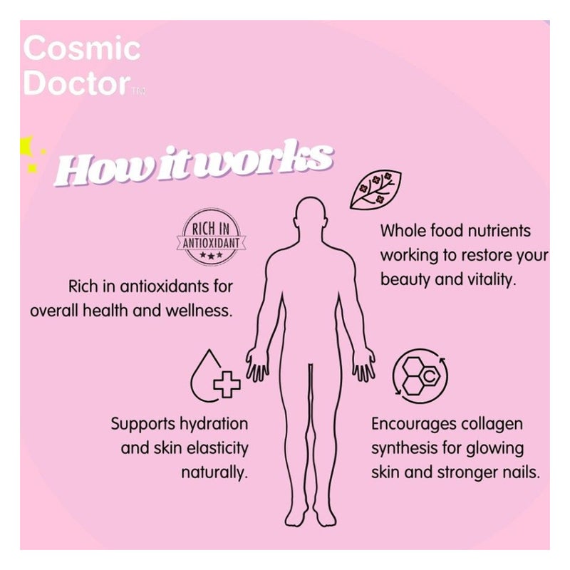 Cosmic Doctor Coco Collagen Supplement Sachets Spicy Chocolate Flavour, Pack of 30's Cosmic Doctor