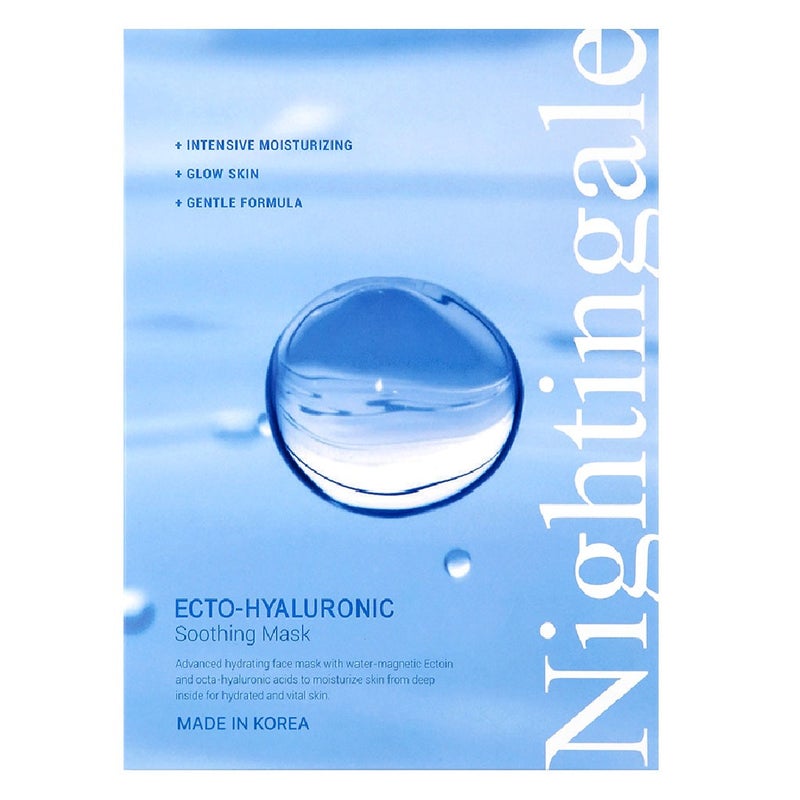 Nightingale Ecto Hyaluronic Soothing Face Sheet Mask For All Skin Types 27ml, Pack of 1’s Nightingale