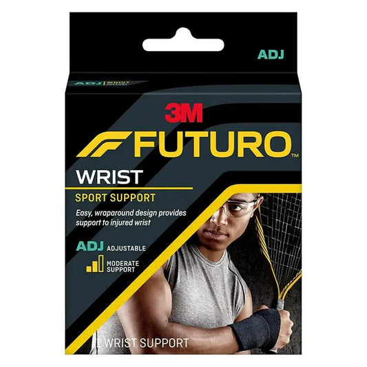 Futuro Sport Adjustable Wrist Support For Left/Right Wrist, Moderate Support, Black Color, One Size, Pack of 1's Futuro