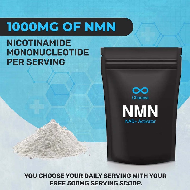 Charava NMN Antiaging Supplement NAD+ Activator Powder 30g - 60 Servings