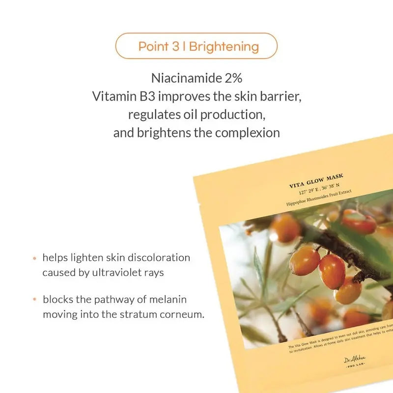 Dr. Althea Vita Glow Face Sheet Mask For Dull & Uneven Skin Tone, Pack of 5’s Dr. Althea