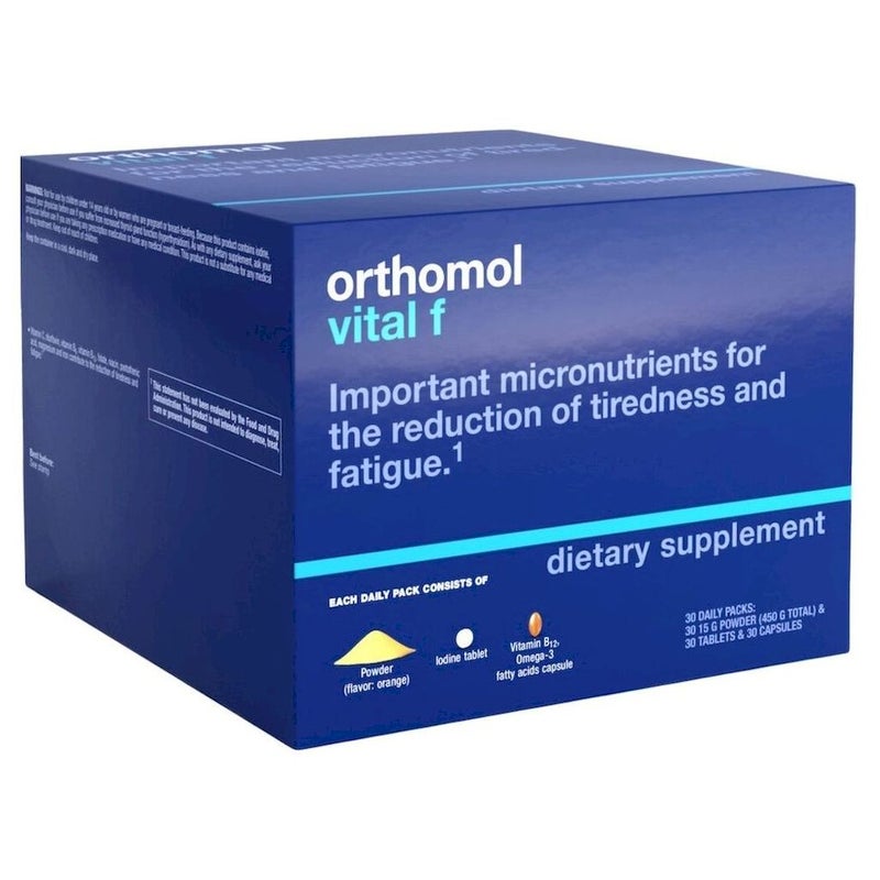 Orthomol Vital F Women Supplement Powder + Capsules + Tablets, Pack of 30's Orthomol