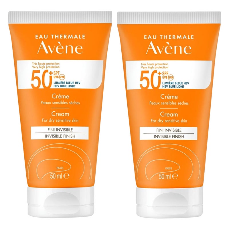 Avene Very High Protection SPF50+ Invisible Finish Cream For Dry Sensitive Skin 50ml - PROMO PACK Avene