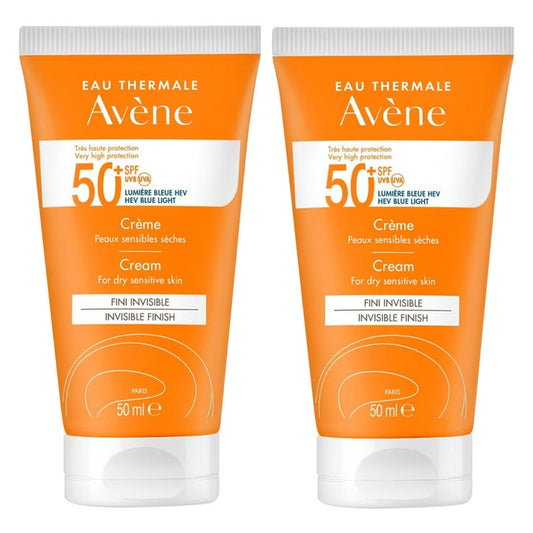 Avene Very High Protection SPF50+ Invisible Finish Cream For Dry Sensitive Skin 50ml - PROMO PACK Avene