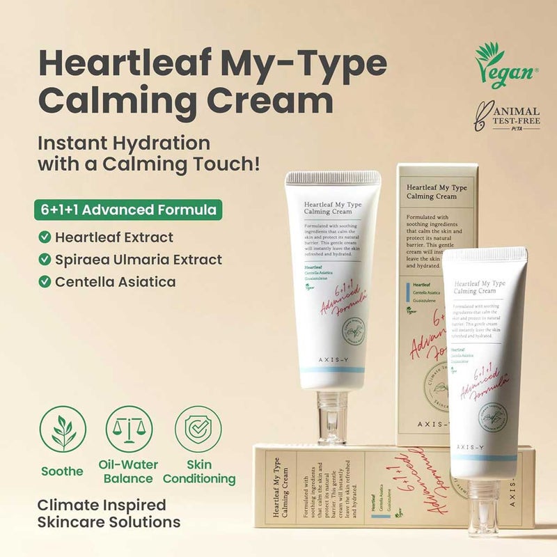 Axis-Y Heartleaf My Type Calming Skin Repair Cream 60ml Axis-Y
