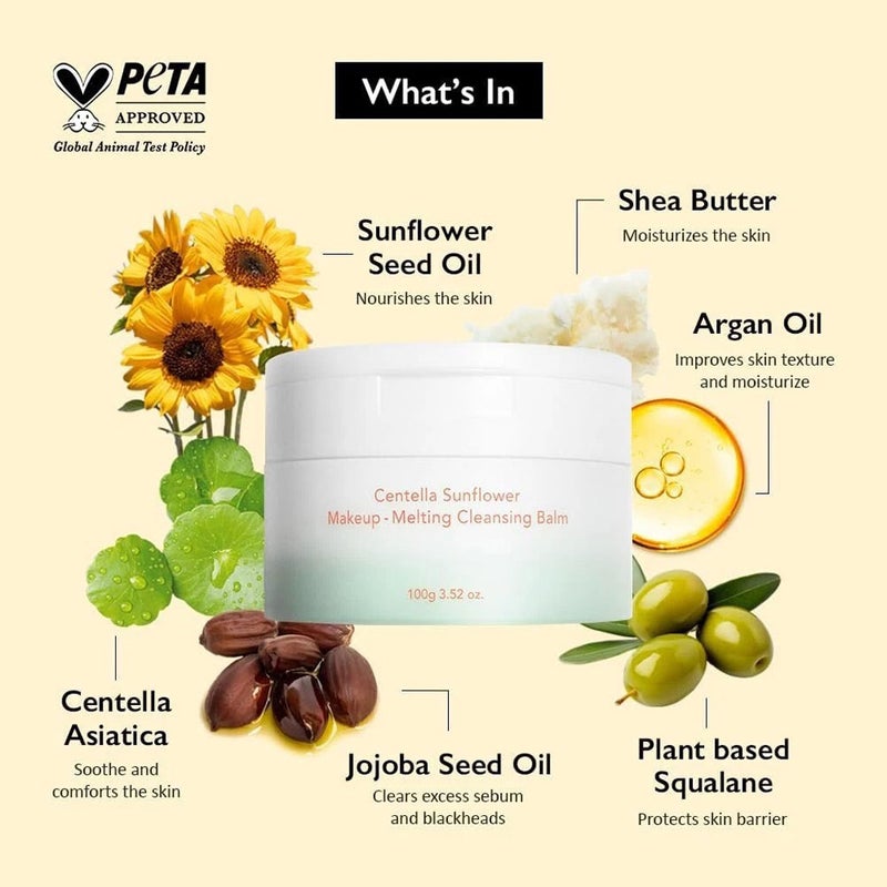 Haruharu Wonder Centella Sunflower Make Up Melting Cleansing Balm 100g Haruharu Wonder