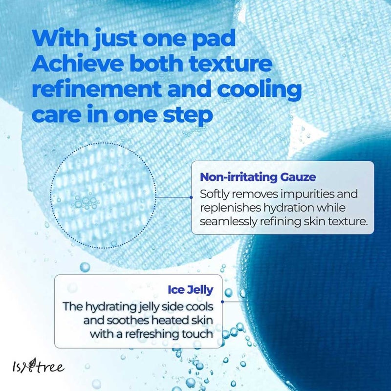 Isntree Ultra Low Molecular Hyaluronic Acid & Zinc Facial Cooling Pads, Pack of 60's Isntree