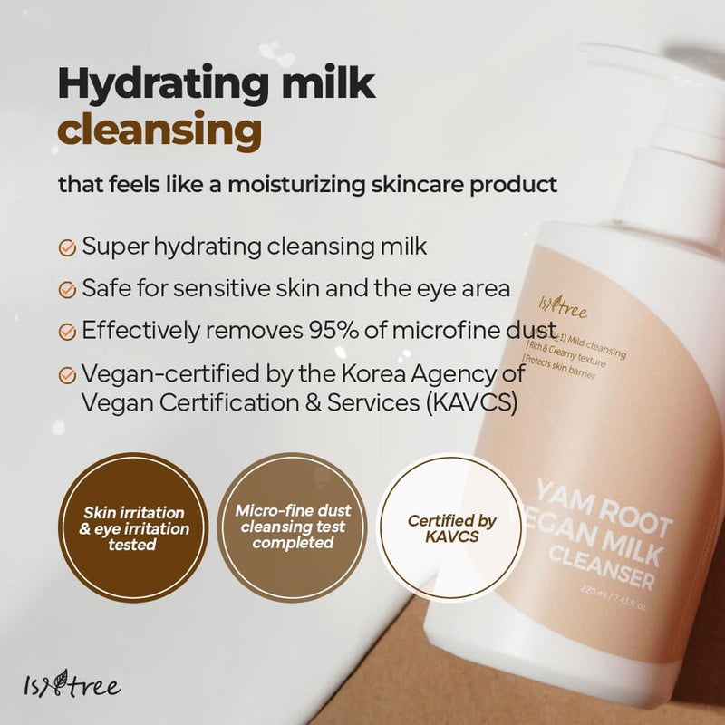 Isntree Yam Root Vegan Milk Cleanser 220ml Isntree