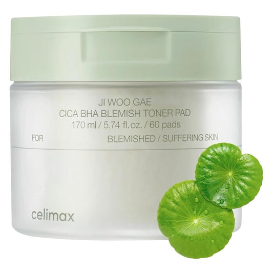 Celimax Ji Woo Gae Cica BHA Blemish Toner Pads, Pack of 60's