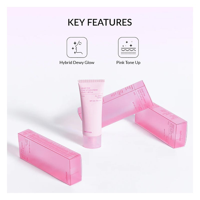Celimax Heart Pink Tone Up SPF50+ PA++++ Sun Cream 40ml Celimax