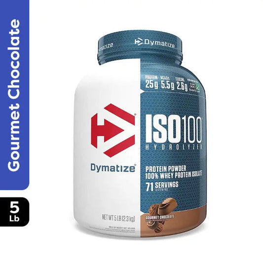 Dymatize ISO 100 Fast Absorbing Protein Powder, 100% Whey Protein Isolate, Fudge Brownie, 2.3kg DYMATIZE