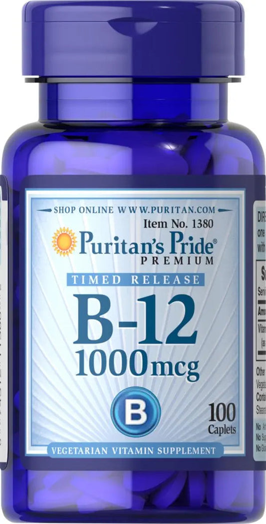 Puritan's Pride B-12 1000mcg Caplets 100's Puritan's Pride
