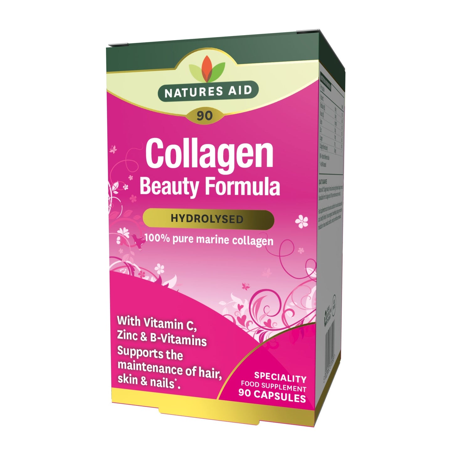 Natures Aid Collagen With Vitamin c Zinc & B-Vitamin 90 Vegetable capsules Natures Aid