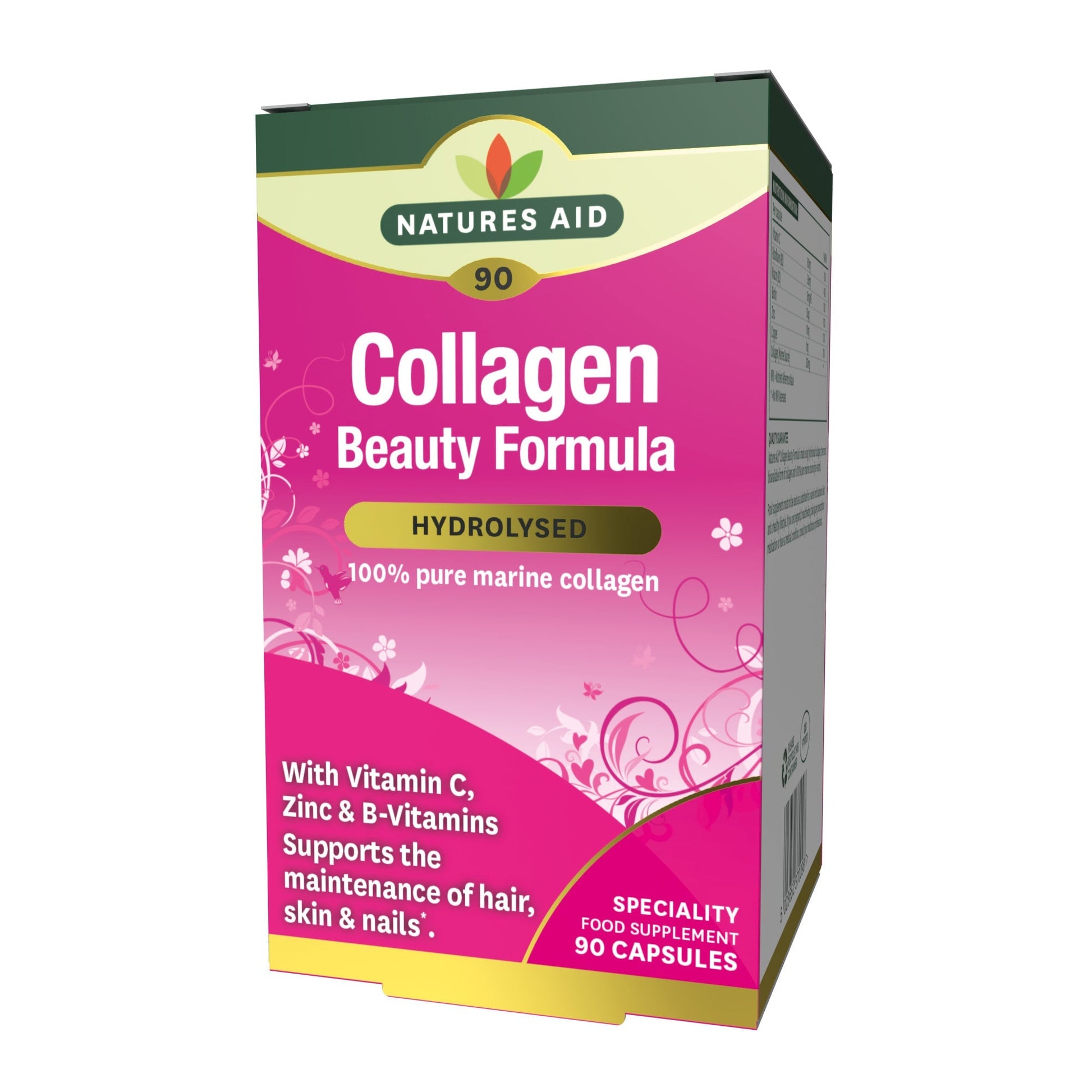 Natures Aid Collagen With Vitamin c Zinc & B-Vitamin 90 Vegetable capsules Natures Aid