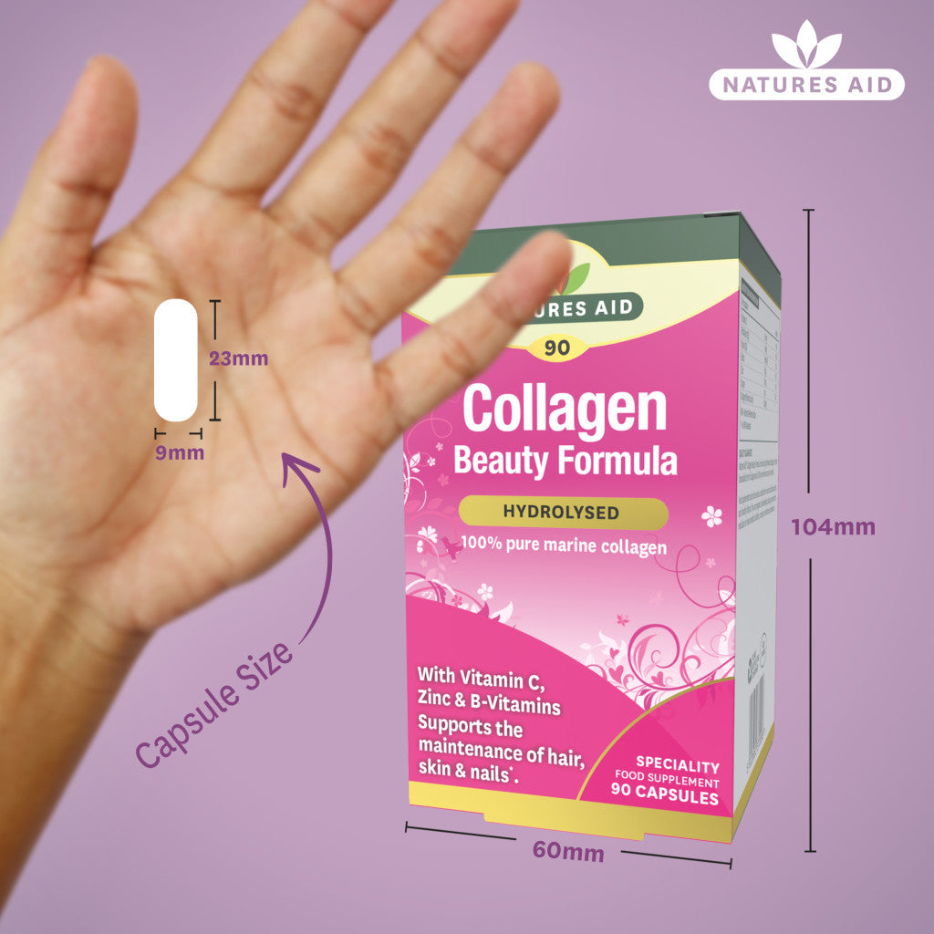 Natures Aid Collagen With Vitamin c Zinc & B-Vitamin 90 Vegetable capsules Natures Aid