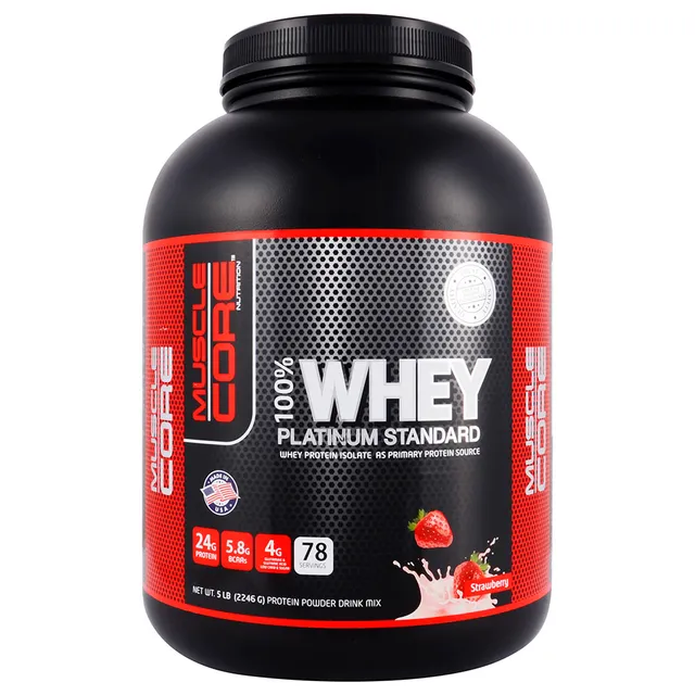 Muscle Core 100% Whey Platinum Standard 5lb Strawberry