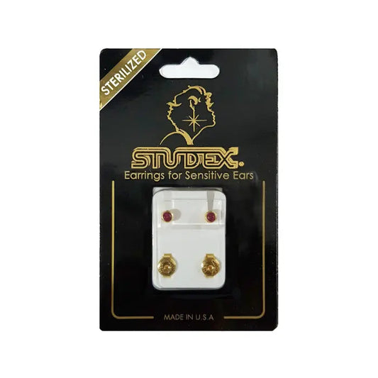Studex Gold Plated Regular Birthstone OCT Rose STUDEX