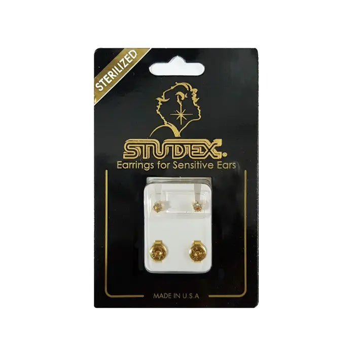 Studex Gold Plated Maxi Tiffany April Crystal STUDEX