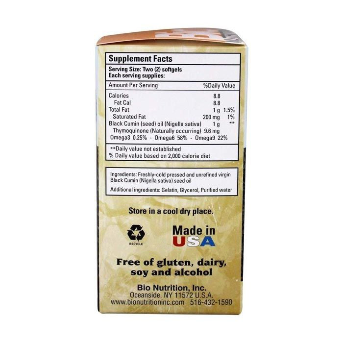 Bio Nutrition Black Seed Oil 1000 mg 90 Capsules