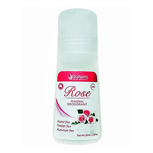 Grahams Natural Mineral Deodorant Rose - 65ml