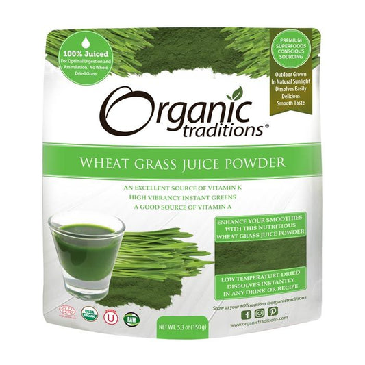 Organic Traditions Wheatgrass Juice Powder 150g