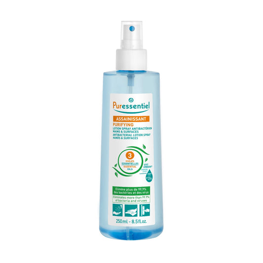 Puressentiel Purifying Antibacterial Lotion Spray Hands & Surfaces with 3 Essential Oils 250ml