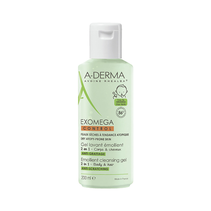 A-Derma Exomega Emollient Cleansing Gel 2 In 1 - 200ml