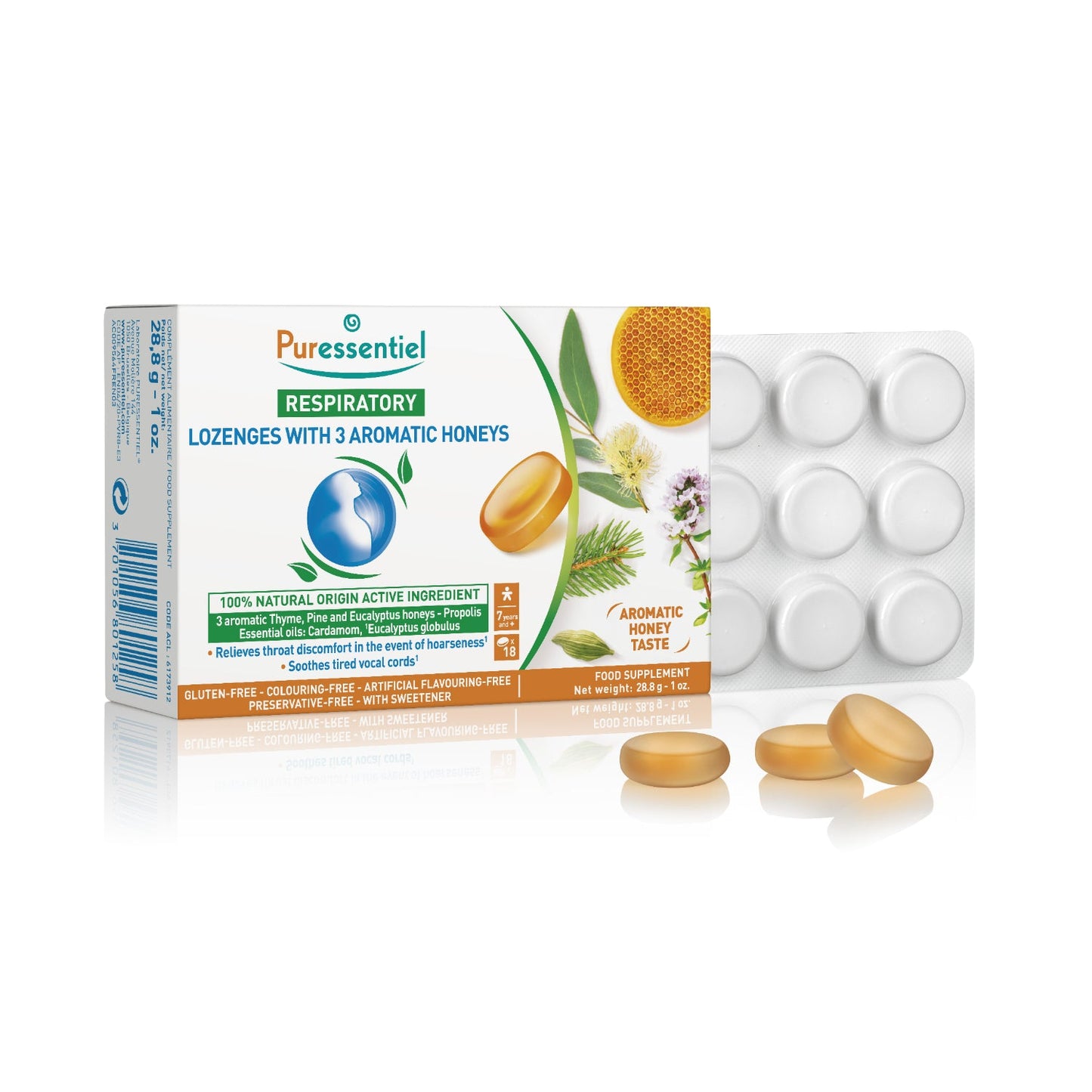Puressentiel Respiratory Pastilles with 3 Aromatic Honeys 18 's