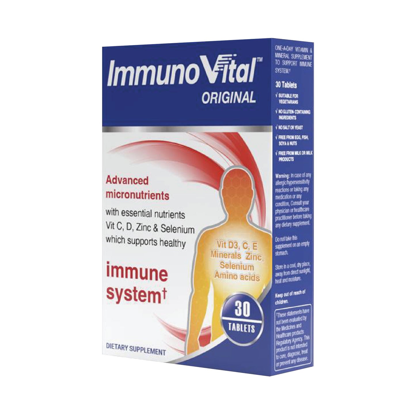 Vital Healthcare Immuno Vital, Vitamins, Zinc and Antioxidants - 30 Tablets