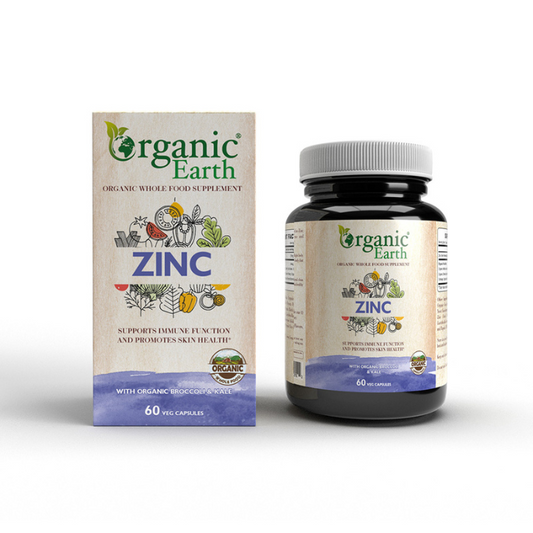 Organic Earth Zinc 25mg - 60 Capsules