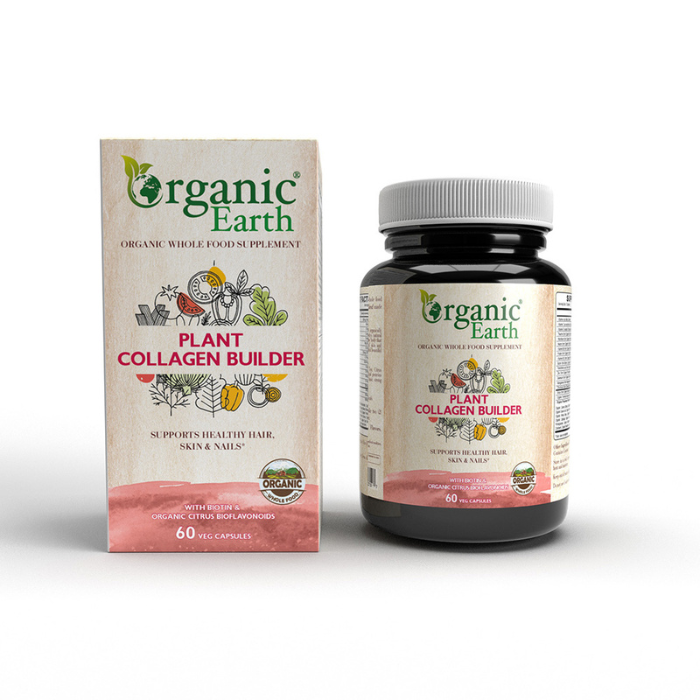 Organic Earth Plant Collagen Builder 60 Capsules Organic Earth