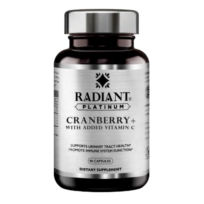 Radiant Platinum Cranberry with Vitamin C, Urinary Tract & Immune Support Supplement - 90 Capsules