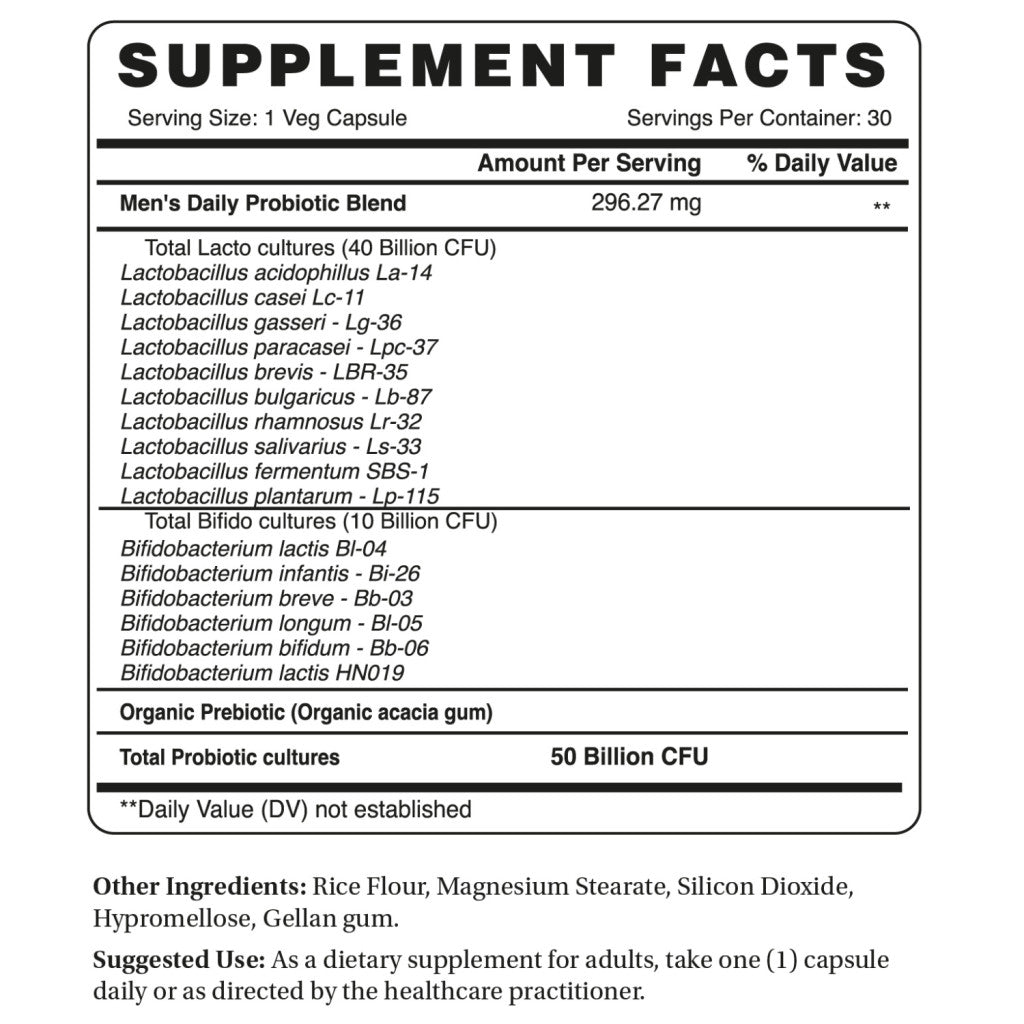 Organic Earth Probiotics For Men Cap 30s Organic Earth