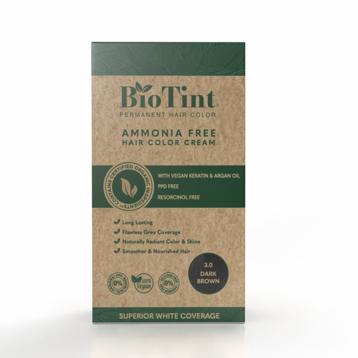 BioTint Permanent Hair Color - 3.0 Dark Brown