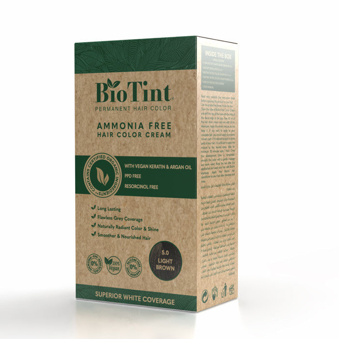 BioTint Permanent Hair Color - 5.0 Light Brown