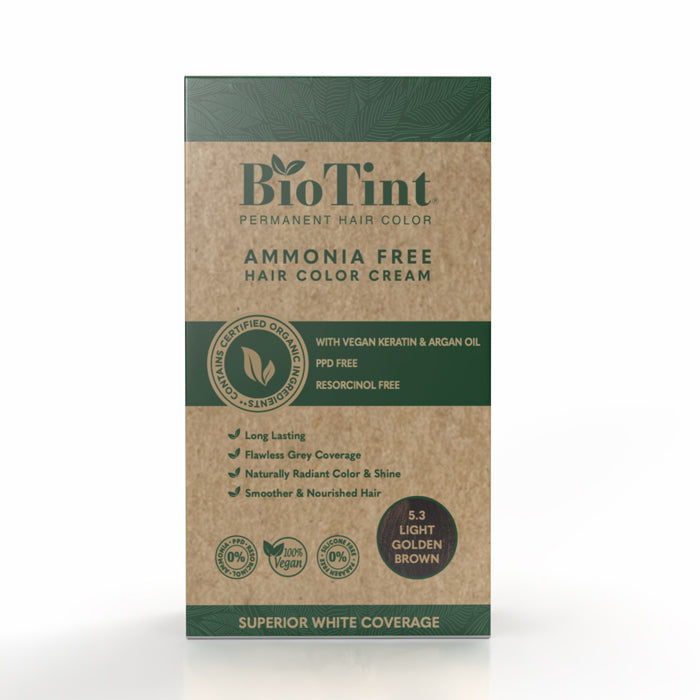 BioTint Permanent Hair Color - 5.3 Light Golden Brown