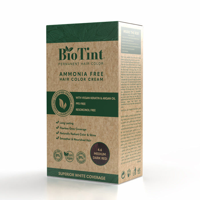 BioTint Permanent Hair Color - 4.6 Medium Dark Red