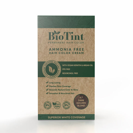 BioTint Permanent Hair Color - 6.7 Dark Golden Blond