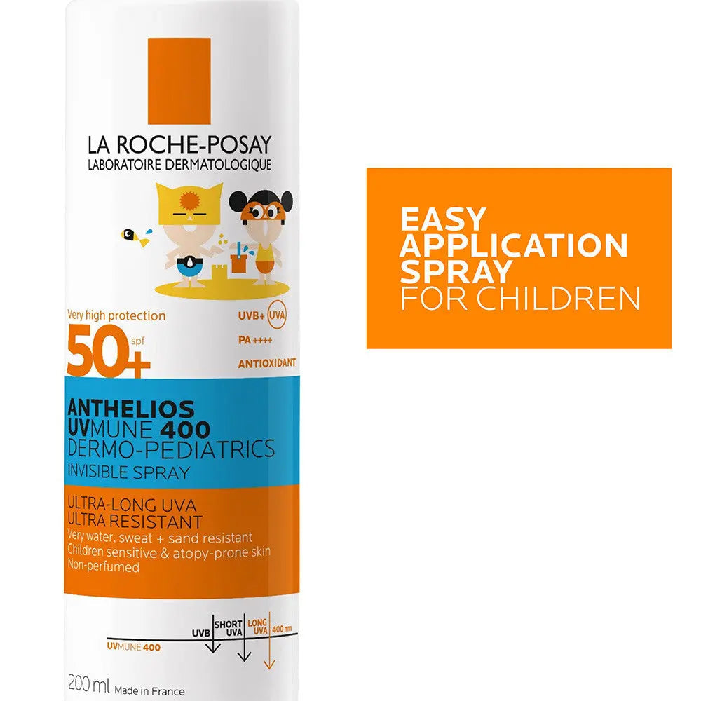 La Roche-Posay Anthelios UVMUNE 400 Dermo Pediatrics SPF50+ Invisible Kids Sunscreen Spray For Face & Body 200ml La Roche-Posay