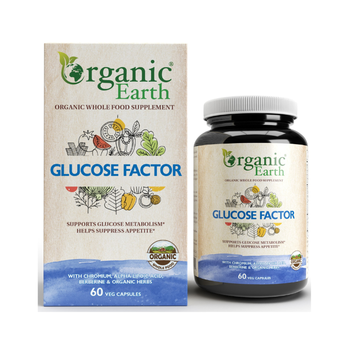 Organic Earth Glucose Factor V-Capsules 60s Organic Earth