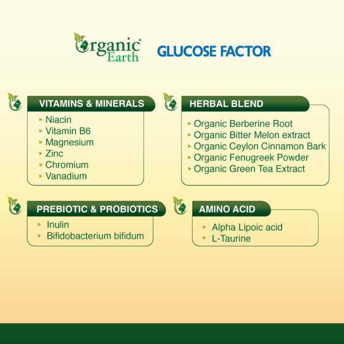 Organic Earth Glucose Factor V-Capsules 60s Organic Earth