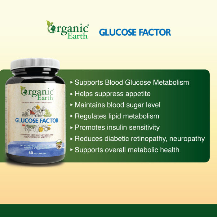 Organic Earth Glucose Factor V-Capsules 60s Organic Earth