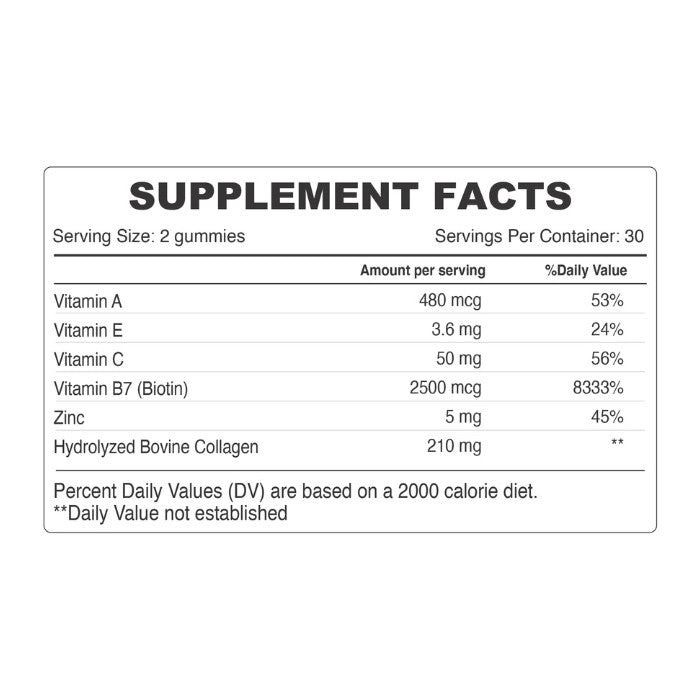 Organic Earth Beauty Collagen Sugar-Free, Hydrolysed with Vitamin C and Biotin - 60 Gummies