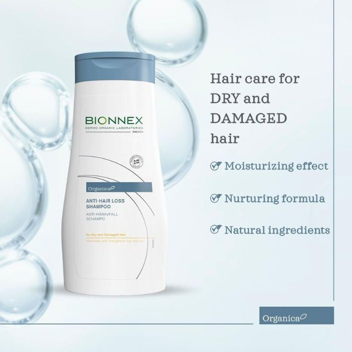 Bionnex Organica Anti-Hair Loss Shampoo for Dry & Damaged Hair, Moisturizing and Strengthening Formula - 300ml